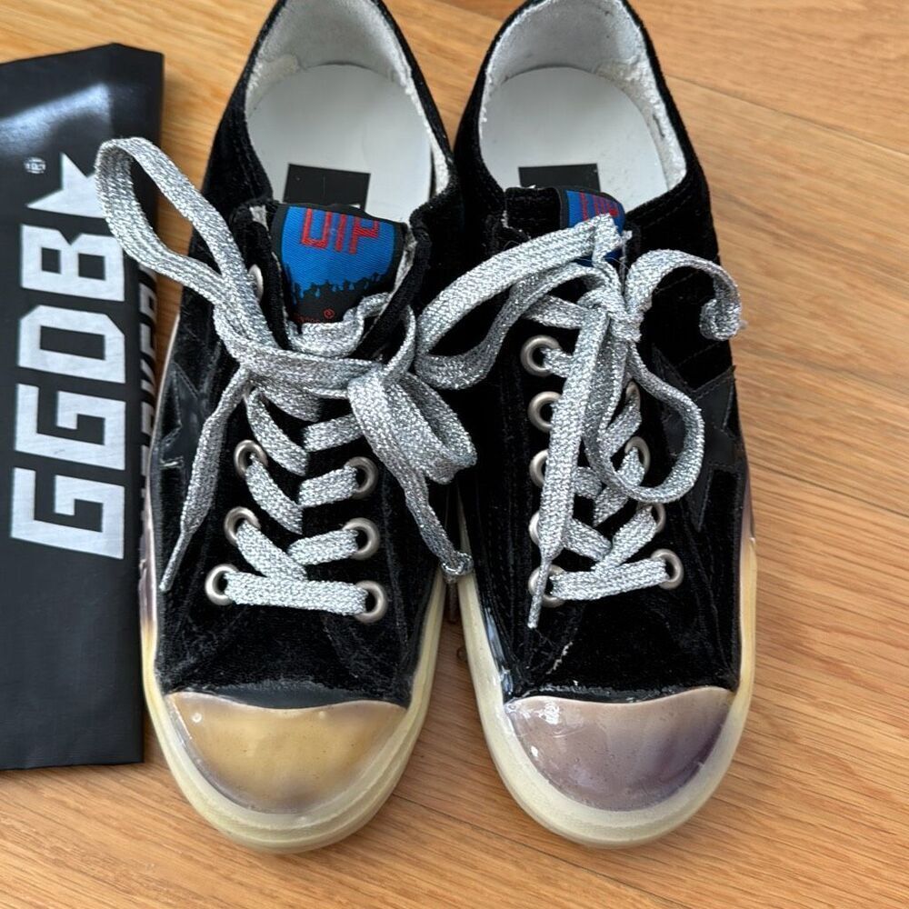 Golden Goose Sneakers Vstar2 Black Velvet Size 36